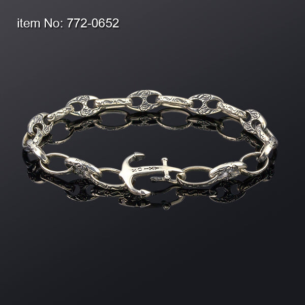Axion Sterling Silver Anchor Bracelet