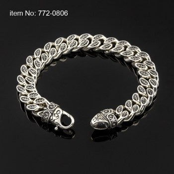 Axion Solid Sterling Silver Cuban Link Bracelet