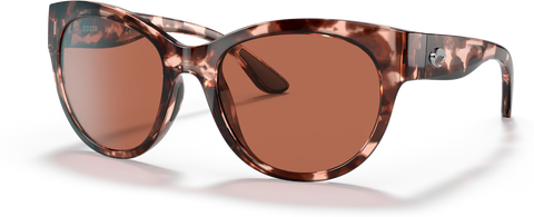 Costa Del Mar Maya Sunglasses- Shiny Coral Tortoise/ Copper 580P