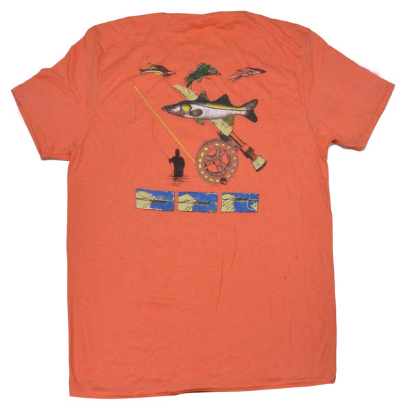 ATC Snook and Rod Performance SS Shirt/Heather Orange