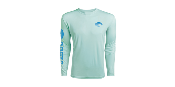 Costa Del Mar Men's Technical Crew LS Shirt/Mint