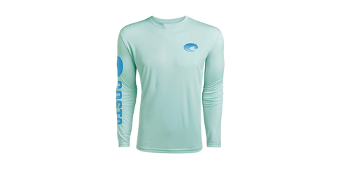Costa Del Mar Men's Technical Crew LS Shirt/Mint