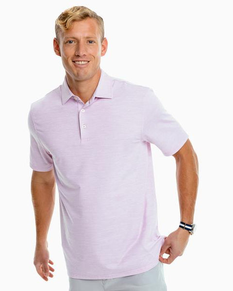 Southern Tide Men's Driver Spacedye Performance Polo/Freesia