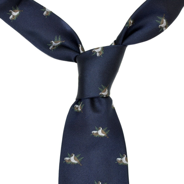LHS Furnishings Bird Nest Tie/Navy