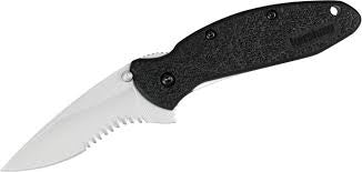 Kershaw Scallion Serrated Knife - Black
