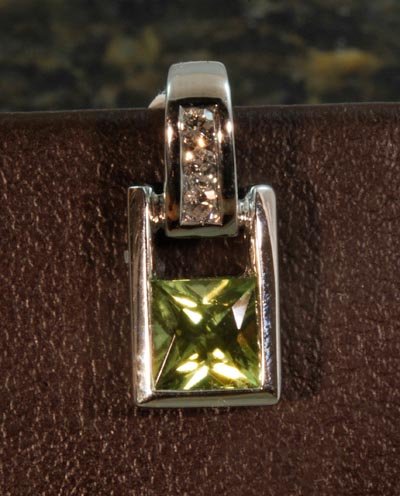 Peridot & Diamond Pendant