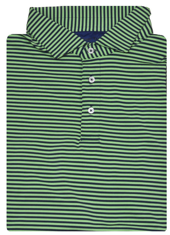 Andy Thornal Men's SS Cool Knit Performance Polo/Navy-Mint