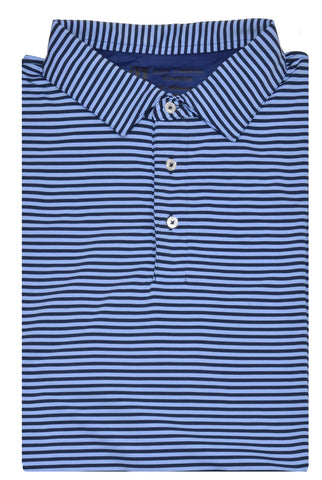 Andy Thornal Men's SS Cool Knit Performance Polo/Navy-Lt Blue