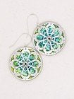 Holly Yashi Silver/Green Morning Light Earrings