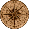 GrafixMat Compass Rose Coaster