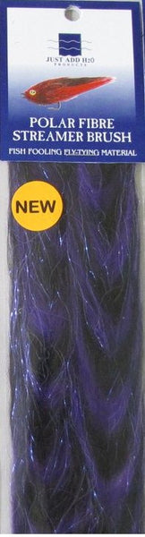 Polar Fiber Streamer Brush/Purple & Black - 1.5"