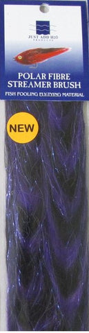 Polar Fiber Streamer Brush/Purple & Black - 1.5"