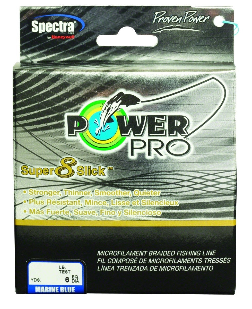 Power Pro Super 8 Slick Braided Fishing Line 20lb 150yd/Marine Blue