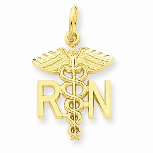 Quality Gold 14K Yellow Gold Nurse Charm