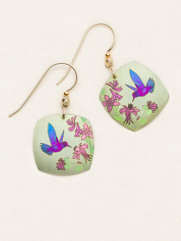 Holly Yashi Sage Hummingbird Spring Earrings