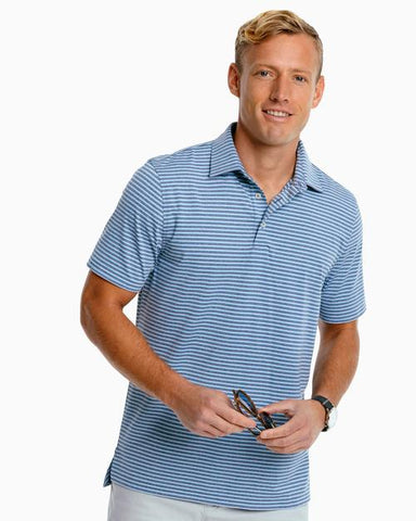Southern Tide Men's Micro-Stripe Driver Performance Polo Shirt