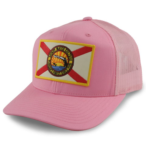 Skinny Water Culture Cracker 6 Panel Mesh Back Hat/Pink