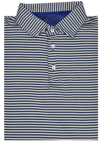 Andy Thornal Men's SS Cool Knit Performance Polo/Navy-Grey