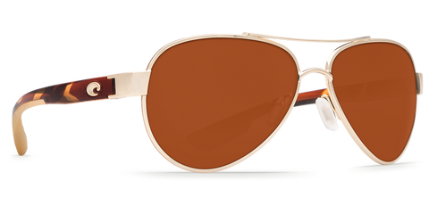 Costa Del Mar Loreto Sunglasses - Rose Gold Temple/Copper 580P