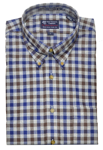 Andy Thornal Men's LS Woven Sport Shirt/Brown Brushe #213600-26