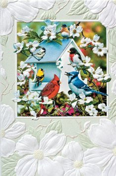 Pumpernickel Press Greeting Card - Backyard Birds