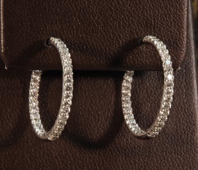 Diamond Hoop Earrings