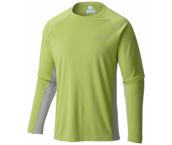 Columbia Men's Cast Away Zero Rules LS Shirt/Nappa Green-Cool Grey