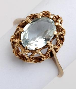 Aquamarine Antique Ring