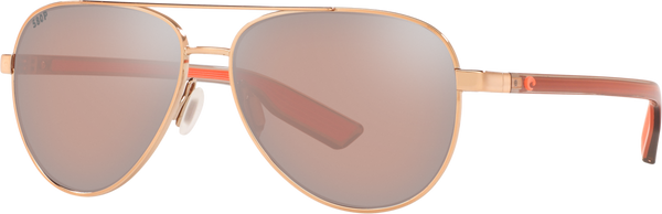 Costa Del Mar Peli Sunglasses - Shiny Rose Gold / Copper Silver Mirror 580G