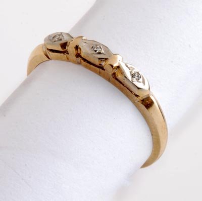 Diamond Accented Gold Band