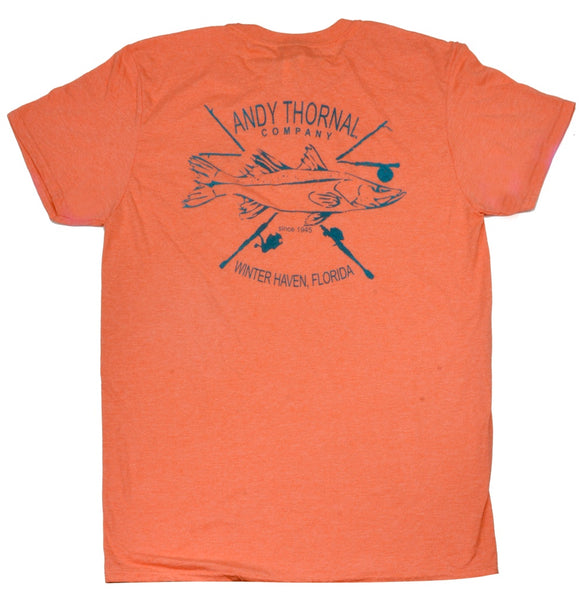 ATC SS Performance Crossed Rods - Snook T-Shirt/Heather Orange