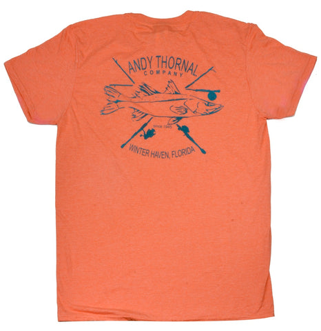 ATC SS Performance Crossed Rods - Snook T-Shirt/Heather Orange