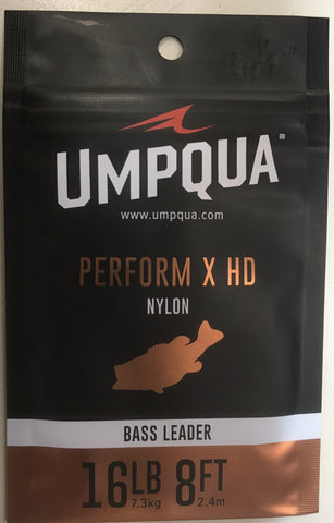 Umpqua Perform X HD Bass Bug Leader 16lb 8ft