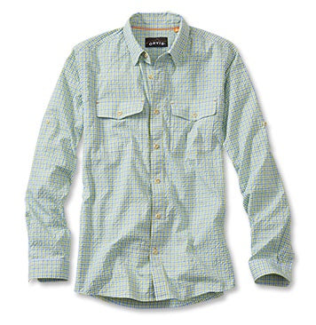Orvis Men's LS Clearwater Seersucker Shirt/Green Orvis Men's LS Clearwater Seersucker Shirt/Green