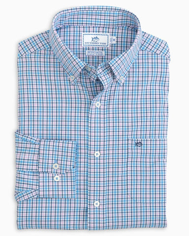 Southern Tide Men's Intercoastal LaSabana Performance Sport Shirt/ Boat Blue