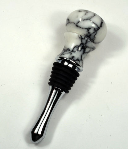 Hand Crafted Tru Stone White Marble Wine Topper