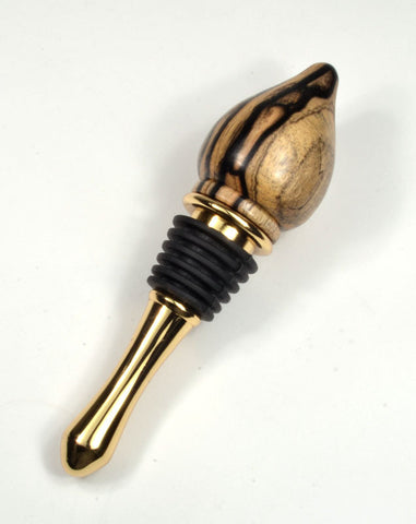Hand Crafted Asian White Ebony Wine Topper