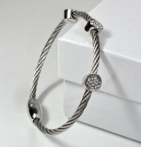 Sterling Cable Bangle Bracelet