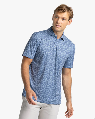 Southern Tide Men's Driver Change Your Altitude Performance Polo / Blue Haze