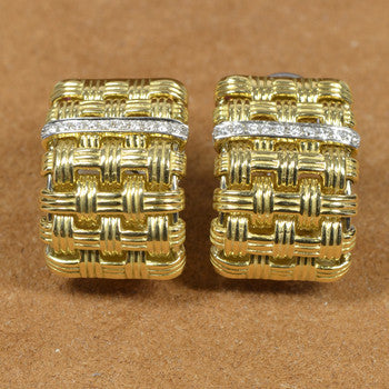 Roberto Coin - 18kt Gold & Diamond Earrings