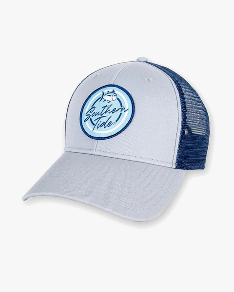 Southern Tide Authentic Badge Trucker Hat / Light Grey