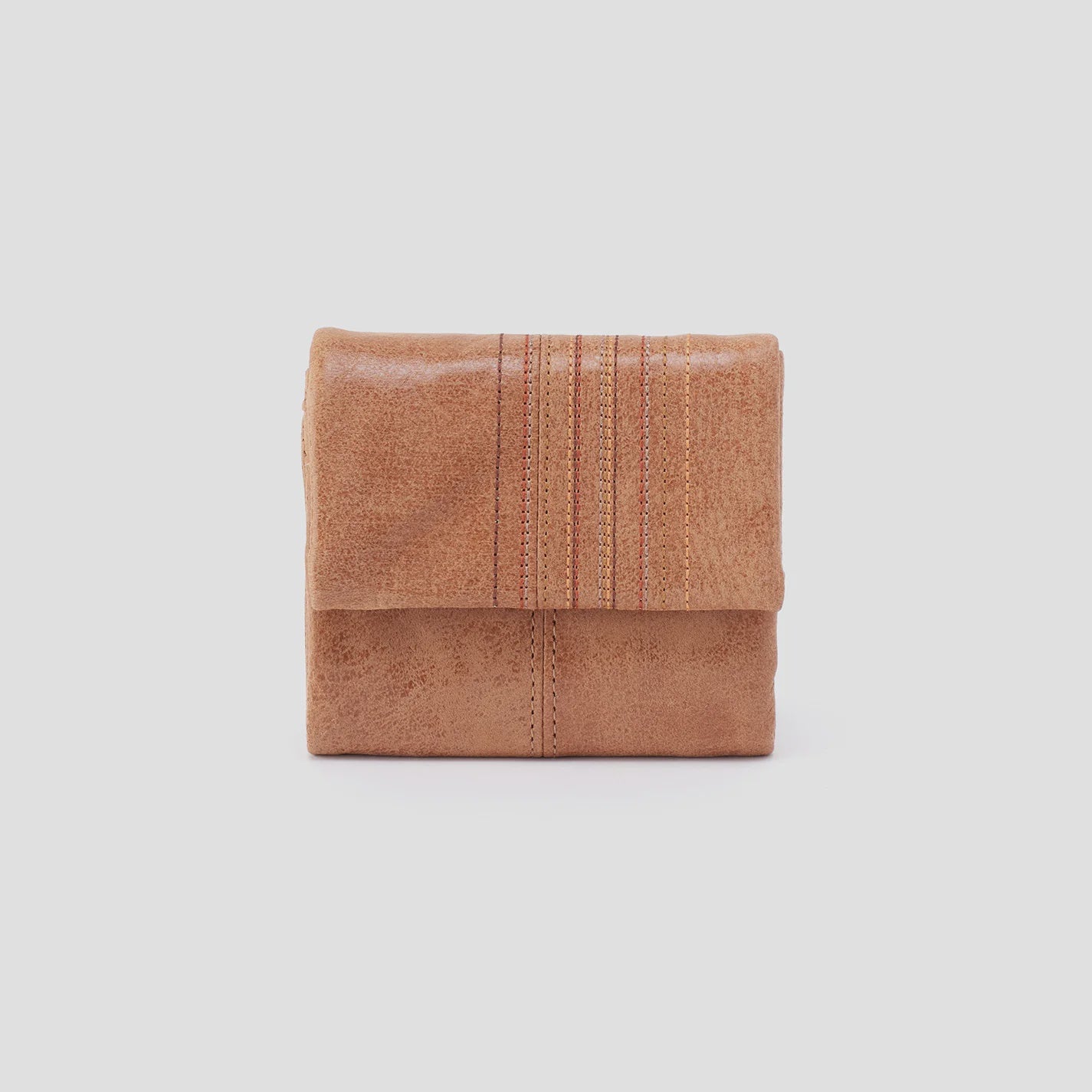 Hobo Keen Leather Mini Trifold Wallet Tan