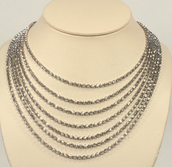 Officina Bernardi Silver 7-Row Necklace