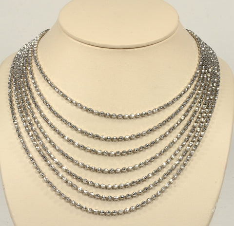 Officina Bernardi Silver 7-Row Necklace
