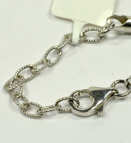 Officina Bernardi Sterling Silver & Black 12 Strand Necklace