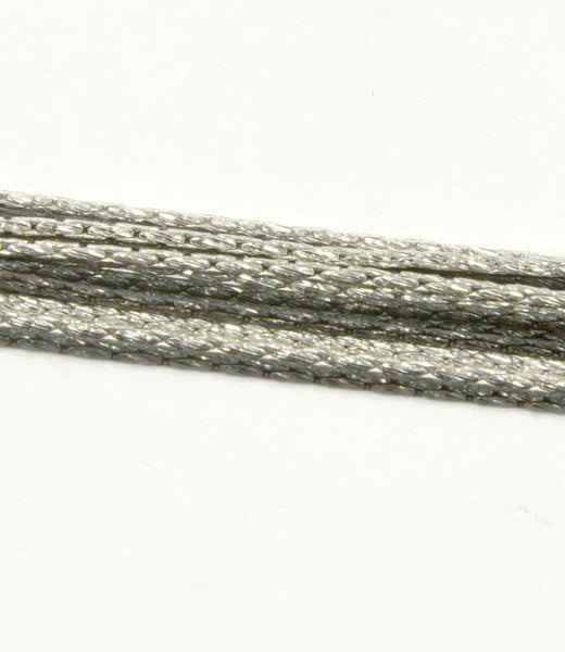 Officina Bernardi Sterling Silver & Black 12 Strand Necklace