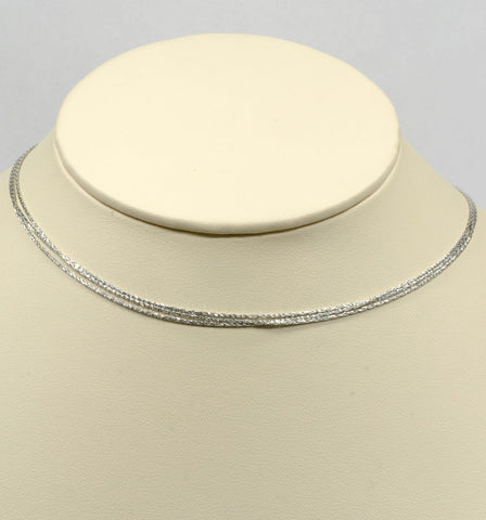 Officina Bernardi Silver 3 Strand Necklace