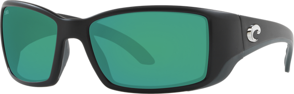 Costa Del Mar Blackfin Sunglasses - Matte Black / Green Mirror 580G