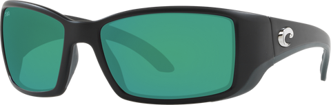 Costa Del Mar Blackfin Sunglasses - Matte Black / Green Mirror 580G