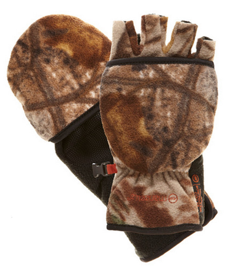 Manzella - Womens Bowhunter Convertible Hunting Gloves #H012W Realtree / Large